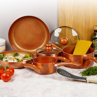 5 Piece Copper Ceramic Cookware Set