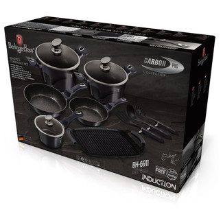 Berlinger Haus 12 Pc Carbon Pro Cookware Set With Grill