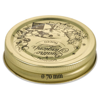 70mm Gold Metal Jam Pickling Jar with Airtight Twist Lid