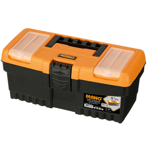 13 Inch Plastic Storage Toolbox Chest With Lockable Lid