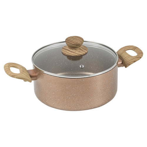 24cm Rose Gold Induction Casserole Pot