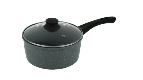 20cm Forged Carbon Steel Marble Grey Saucepan