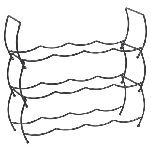 Black Metal Stackable Wine Bottle Rack - 3pc Set