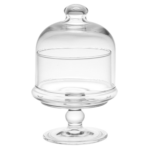 Glass Footed Serving Bowl with Dome