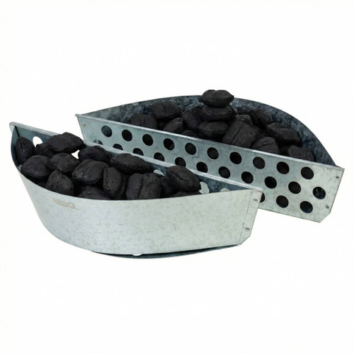 2PCS Steel BBQ Charcoal Briquette Holders