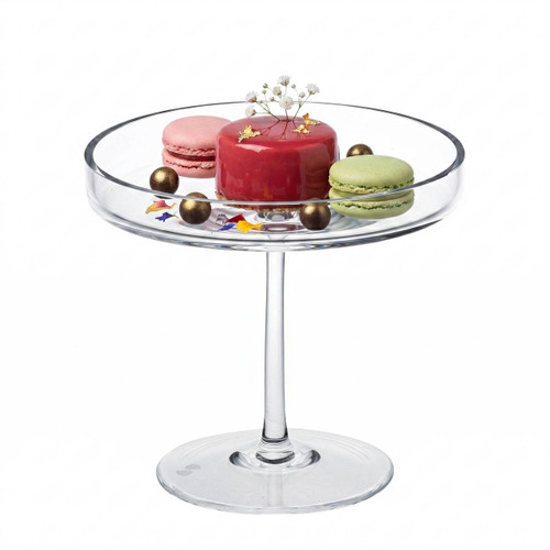 Elegant Crystallin Petite Footed Glass Service Plate