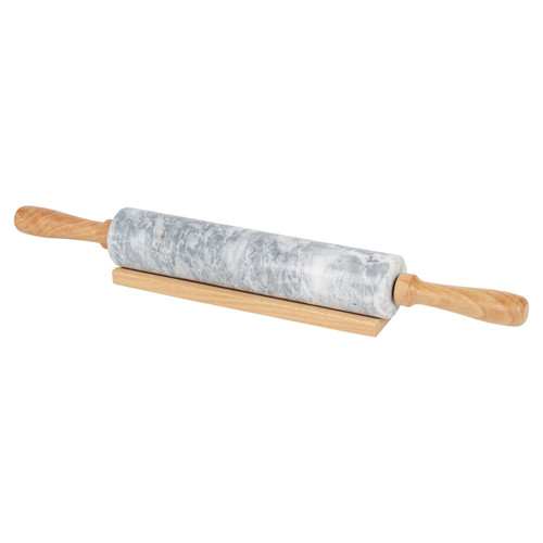 Marble Rolling Pin with Wooden Stand