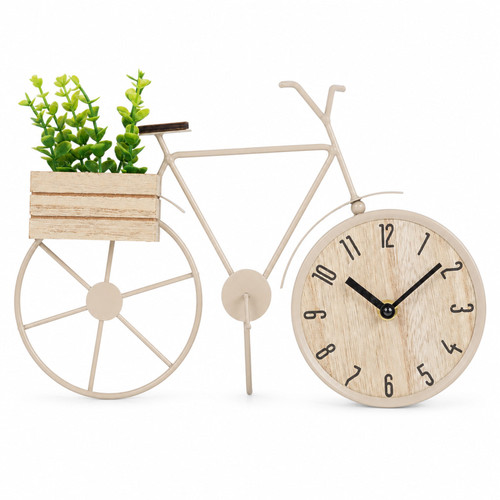 Bicycle Table Clock w/ Planter