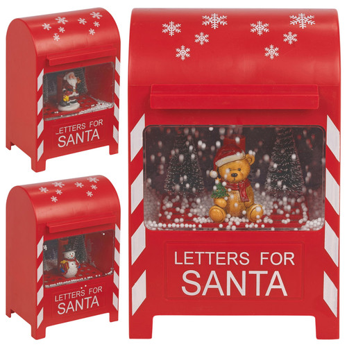 Letters for Santa Snowing Post Box with LED Light and Music