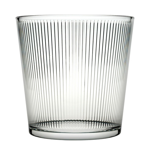 Pasabahce Round  Glass Flower Pot Straight Lines