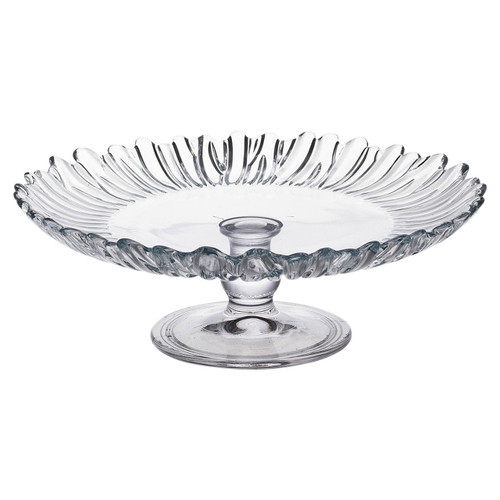 96mm Aurora Glass Footed Plate