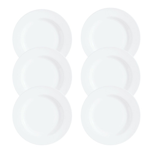 Set of 6 Luminarc Glass Dinner Plate