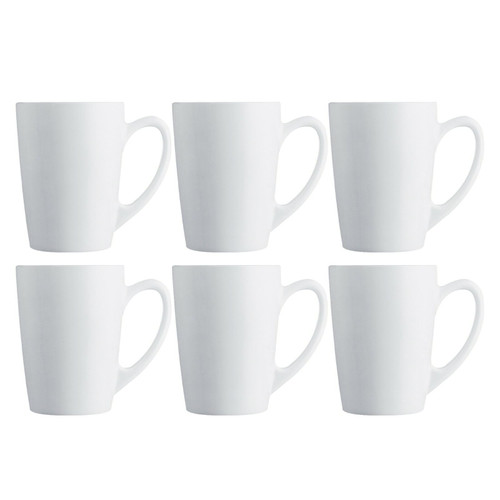 Set of 6 Luminarc White Coffee Glass 320ml