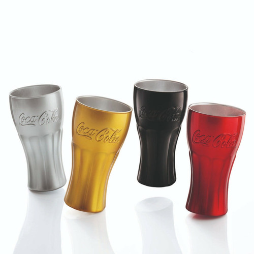 Set Of 4 Multi-Colour Luminarc Mirror Drinking Glasses