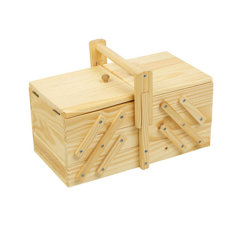 3-Tier Cantilever Wooden Sewing Box