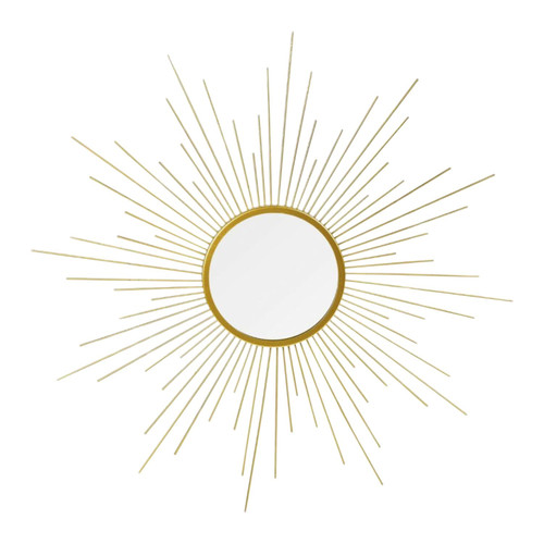 Sun Shape Gold Metal Mirror