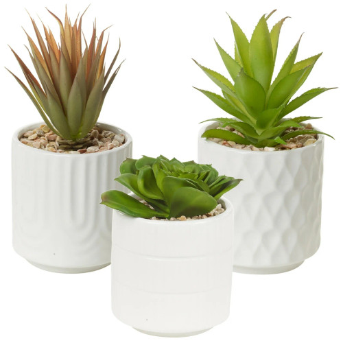 3-PC Artificial Plant in Ceramic Pot