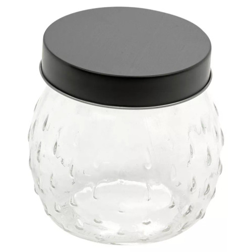 1 Liter Small Storage Jar with Airtight Lid - Teardrop Design