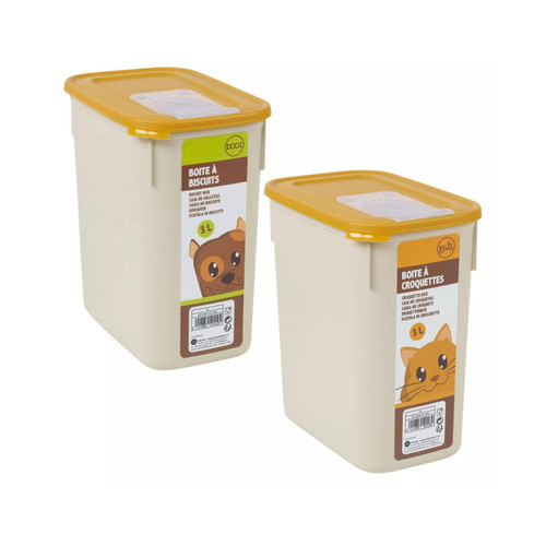 2PC Cat Dog Food Storage Jars 3L