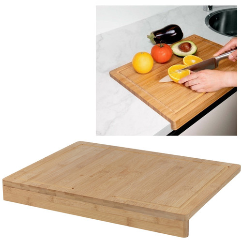 44cm Bamboo Counter Edge Chopping Board Butcher Block