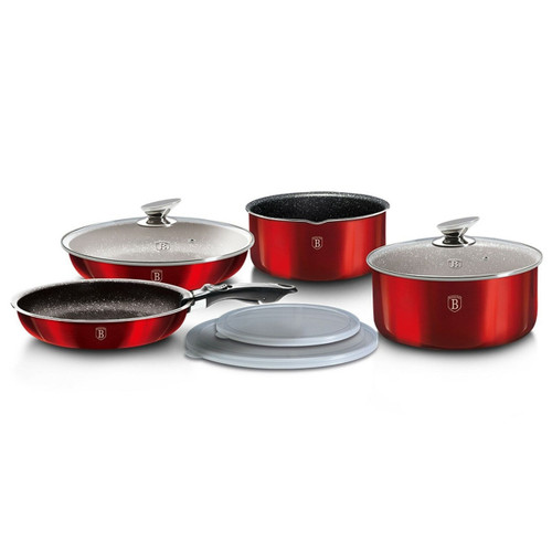 Berlinger Haus 9Pc Burgundy Space Saving Cookware Set