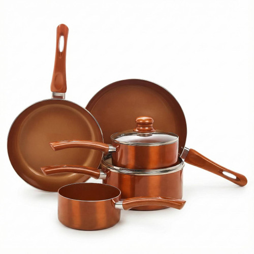 5 Piece Copper Ceramic Cookware Set