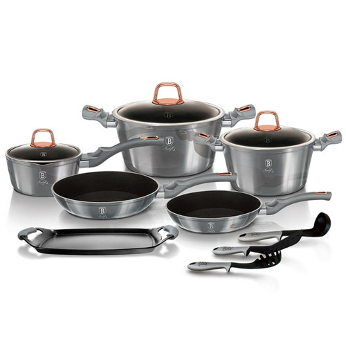 Berlinger Haus 12 Pc Moonlight Cookware Set With Grill