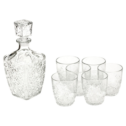 Bormioli Rocco 7 Piece Whiskey Tumblers Glass Set