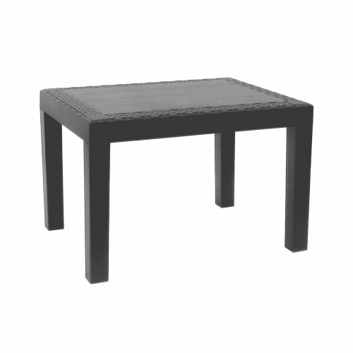 Rattan Look Plastic Anthracite Garden Coffee Table