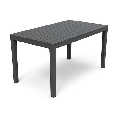 Rectangle Anthracite Plastic Garden Table
