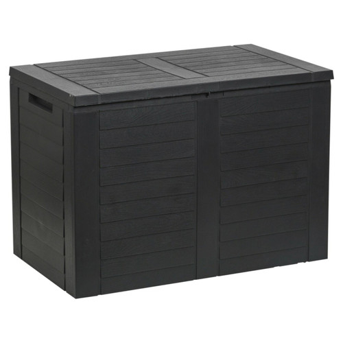 190 Litre Black Outdoor Garden Storage Box