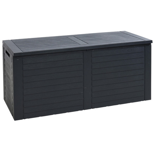 240L Black Large Plastic Outdoor Garden Storage Box