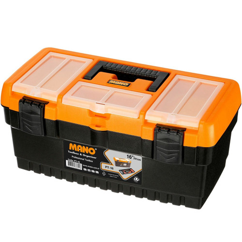 16 Inch Plastic Storage Toolbox Chest With Lockable Lid
