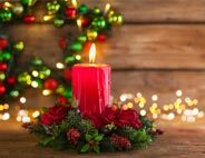 Christmas candles & candles holders