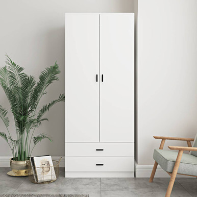 2-Door 2-Drawer Wardrobe  180x75x46cm