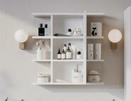 Bathroom shelving units