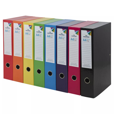 Color File Boxes 10Pk A4 Colored Box Files with Clip