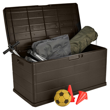 Brown Plastic Garden Storage Box (350L)