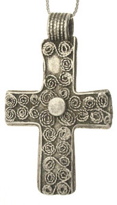 Coiled Silver Wire Coptic Christian Cross Coiled Silver Wire Coptic Christian Cross