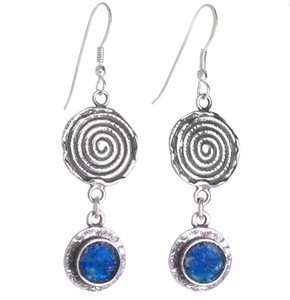 Roman Glass Dangle Earrings Roman Glass Dangle Earrings