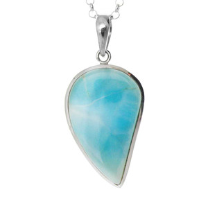 Teardrop Larimar in Sterling Silver Teardrop Larimar in Sterling Silver