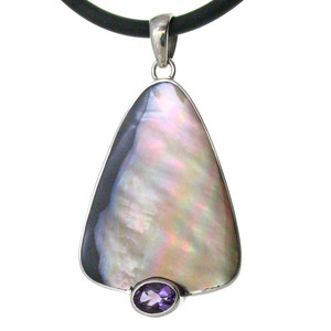 Penguin Shell and Amethyst Pendant-1 Penguin Shell and Amethyst Pendant-1