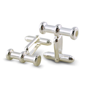 Sterling Silver Barrel Cufflinks-1 Sterling Silver Barrel Cufflinks-1