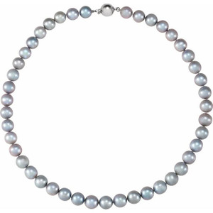 Sterling Silver Freshwater Cultured Gray Pearl 18" Strand Sterling Silver Freshwater Cultured Gray Pearl 18" Strand