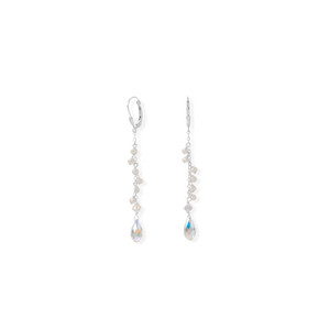 Swarovski Crystal and Cultured Freshwater Pearl Earrings Swarovski Crystal and Cultured Freshwater Pearl Earrings