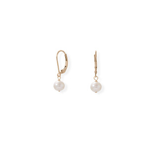 Gold-Filled 6.5mm Cultured Freshwater Pearl Lever Earrings Gold-Filled 6.5mm Cultured Freshwater Pearl Lever Earrings
