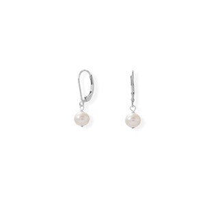 6.5mm Cultured Freshwater Pearl Lever Earrings 6.5mm Cultured Freshwater Pearl Lever Earrings