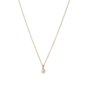 14 Karat Gold Cultured Freshwater Pearl Necklace 14 Karat Gold Cultured Freshwater Pearl Necklace
