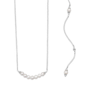 Beautiful Cultured Freshwater Pearl Back Drop Necklace Beautiful Cultured Freshwater Pearl Back Drop Necklace