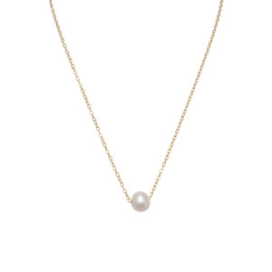 16 + 2 Gold Filled Floating Cultured Freshwater Pearl Necklace 16 + 2 Gold Filled Floating Cultured Freshwater Pearl Necklace